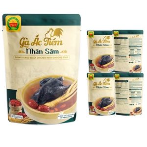 Sopa instantánea nutritiva OEM, pollo negro cocido a fuego lento y ginseng listo para comer, certificado ISO HACCP, sin conservantes - Product Image 1