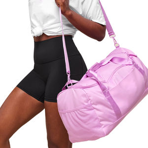 Precio al por mayor impermeable plegable gimnasio bolsa de lona para deportes al aire libre fútbol americano bolsa de viaje con cremallera de moda bolsas de gimnasio - Product Image 2