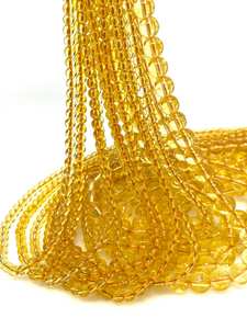 Yellow <b>Citrine</b> Gemstone Beads Necklace <b>Citrine</b> Faceted Balls Beads Jewelry Supplies Jewelry Making Wholesale Beads Factory Price - Product Image 3