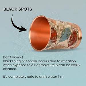 Verre en cuivre imprimé à finition brillante, œuvre d'art contemporaine audacieuse, cadeaux festifs, ensembles de mariage, salle à manger à domicile, écologique, grand format - Product Image 5