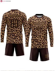 Ensemble d'uniformes de football personnalisés de haute qualité, impression numérique, 100% polyester, antibactérien, séchage rapide, manches courtes, unisexe, adulte - Product Image 3
