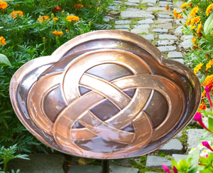 Nœud de bain d'oiseaux en cuivre pour le jardin Piquet de jardin résistant aux intempéries Bain d'oiseaux pour l'extérieur Fontaine d'eau et bain d'oiseaux - Product Image 5