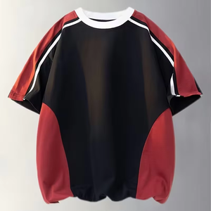 Camiseta de algodón puro para hombre, camiseta de manga corta de talla grande, holgada, estilo de hombro caído, transpirable - Product Image 3