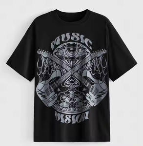 Camiseta gráfica personalizada 100% algodón serigrafiado algodón/fibra de bambú talla grande camisetas de hombre de Pakistán - Product Image 5