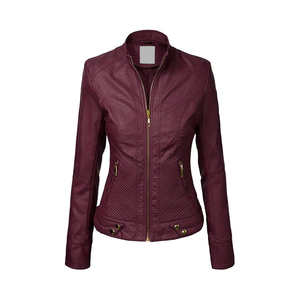 Chaqueta Corta de Cuero Unisex, Ropa de Invierno Moderna, Estilo Urbano, Cierre de Cremallera con Peluche, Resistente al Viento, Venta al por Mayor - Product Image 1