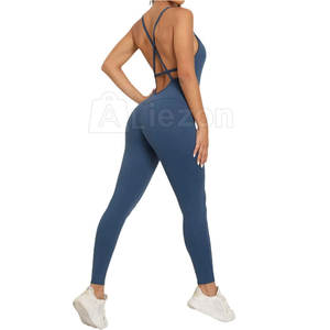 Mono de entrenamiento transpirable para mujer Yoga Gym Fitness One Piece Activewear Suit para la venta En stock - Product Image 6