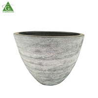 Pot & Wadah Bunga Terakota (Putih/Hitam/Abu-abu/Cokelat Tua Diameter 25cm) Ramah Lingkungan Modern untuk Rumah & Taman Grosir