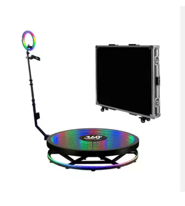 NOUVEAU : Machine de photomaton 360° avec batteries supplémentaires + éclairage photographique, télécommande, caméra rotative automatique 360° (verre de 40 pouces) - Product Image 1