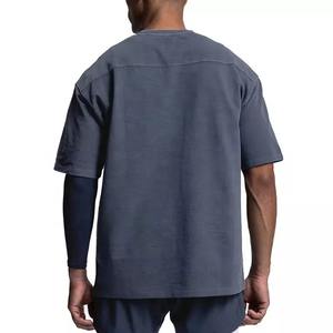 Camiseta con cuello redondo para hombre, patrón sólido, alta calidad, 100% algodón, talla grande, 200gsm, impresión Digital personalizada, logotipo, tejido de punto liso - Product Image 6