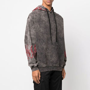 Sudaderas con Capucha para Hombre, Estilo Retro Urbano, Lavado Ácido, Diseño Sólido, Acabado Clásico, 100% Algodón Felpa, Personalizable, MOQ Bajo - Product Image 5