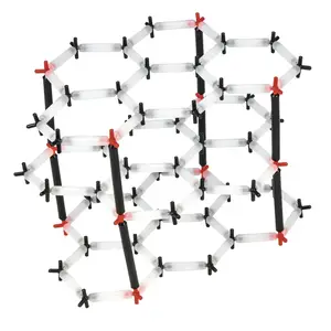 Crystal Model Set enthält verschieden farbige Buchsen und Steck verbinder in einer vor geschriebenen Nummer, um eine Struktur wie Diamant graphit zu bilden