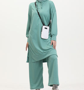 Derniers vêtements de sport musulmans, taille plus, survêtement islamique décontracté d'hiver, haute qualité, 100% coton, manches longues, costumes pour femmes - Product Image 1