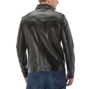 แจ็คเก็ตหนังผู้ชายขายดี สไตล์ลำลอง คุณภาพสูง สำหรับฤดูหนาว ใส่กลางแจ้ง ปรับแต่งได้ พร้อมโลโก้ด้านหน้า กันลม เป็นมิตรกับสิ่งแวดล้อม - Product Image 4