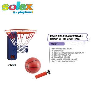 Panier de basket-ball pliable pour la maison en PP avec éclairage, portable et durable pour une utilisation familiale en intérieur, montage facile - Product Image 2