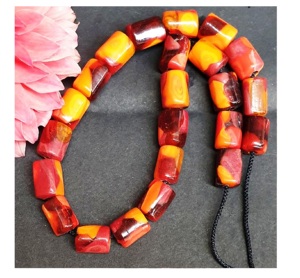 สร้อยคอมือหลากสีทำมือรูปเขาควายน้ำสวยพิเศษสร้อยคอหลากสีเป็นมิตรกับสิ่งแวดล้อม - Product Image 6