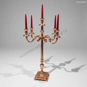 Candélabre de mariage en cuivre centre de table conception aluminium fait à la main métal bougeoir décoration usine fournisseur en gros - Product Image 2