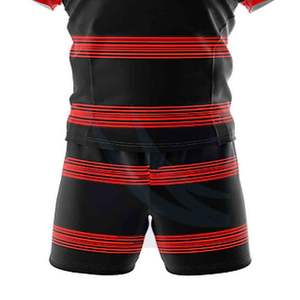Ensembles d'uniformes de rugby pour hommes de qualité supérieure, impression de logo personnalisée, 100% polyester, séchage rapide, respirant - Product Image 4