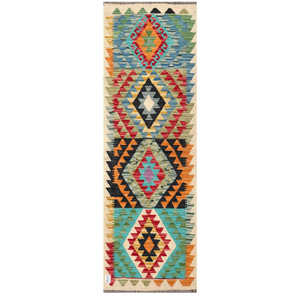 Alfombra Kilim de Maimana, Afganistán, 193 x 62 cm, Alfombras y Juegos de Alfombras - Product Image 1