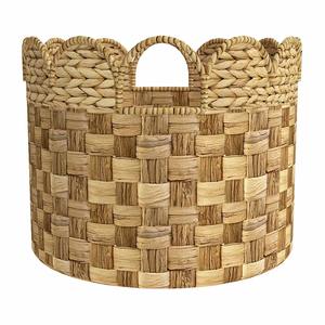 Round Water Hyacinth <b>Large</b> Storage <b>Basket</b> Handmade Storage <b>Basket</b> Wholesale eco-friendly Made in Vietnam - Product Image 3