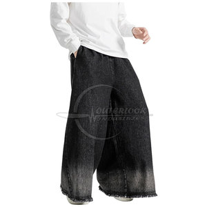2025 New Fashion Custom Logo <b>Men's</b> <b>Flared</b> <b>Jeans</b> Pant High Quality Lightweight Straight Pattern Wide Leg Best Casual Style - Product Image 2