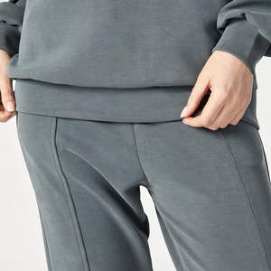 Sweat-shirt surdimensionné à capuche pour femme en coton/polyester tricoté, respirant, séchage rapide, anti-plis, coupe ample - Product Image 6