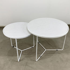 Vintage Metal Frame <b>Sofa</b> <b>Table</b> with Mango Wood Top 62x62x50cm Square Design Home Furniture Glass & Iron Legs TT68076 - Product Image 4