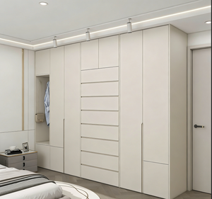 Système de dressing avec <span class=keywords><strong>cubes</strong></span> de rangement modulaires, zones de suspension et tiroirs pour accessoires, armoire autoportante pour chambre à coucher - Product Image 1