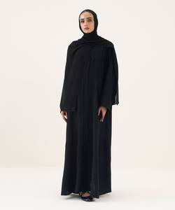 Nouvelle Abaya Islamique Modeste pour Femme 2025, Coupe Ample Longue Ouverte sur le Devant, en Tissu Georgette/Nida, Infroissable, Faite à la Main, Luxe - Product Image 2