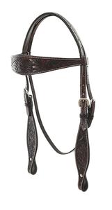 Fabricant de gros Accessoires pour chevaux de couleur personnalisés-Collier de poitrine et serre-tête en cuir brut d'origine occidentale Halters - Product Image 2