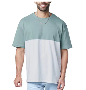 เสื้อยืดคอกลมเข้ารูปสำหรับผู้ชายเสื้อยืดฟิตเนสยิมฟิตเนสผ้าฝ้าย100% สองแผงออกแบบได้ตามต้องการ - Product Image 1