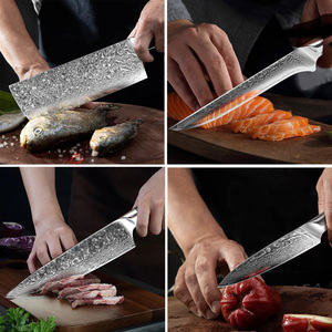 Vente en gros de couteaux de cuisine japonais personnalisés, faits à la main, de haute qualité, OEM et ODM, 67 couches, manche G10, trancheuse de chef - Product Image 3