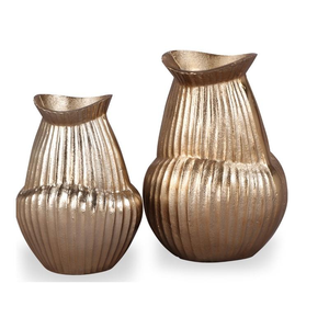 Jarrón de flores de metal de diseño moderno y lujo, con acabado dorado, muy vendido, para decoración del hogar, fiestas, restaurantes y hoteles. - Product Image 3