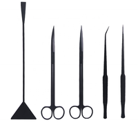 2 pièces d'outils de nettoyage d'aquarium en acier inoxydable, ciseaux pour plantes, pince, accessoires pour aquarium dans des sacs