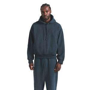 Conjunto de Sudadera con Capucha y Pantalones Deportivos de Algodón Lavado para Hombre, Estilo Casual, Hombros Caídos, Felpa Gruesa, Alta Calidad, Invierno - Product Image 2