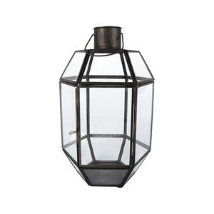 Lanterne suspendue en fer doré support votif décoratif moderne et élégant fait à la main pour la maison décoration de mariage de Noël bougie en métal - Product Image 5