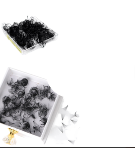 NQ ขนตา PBT ไฟเบอร์แฮนด์เมดแบบเกาหลี2025โปรโมชั่นสำหรับแฟนๆ500-1000กล่องหลวมสำหรับแฟนๆ3D 5D 4D 6D 7D 8D 9D 10D ผ้าไหมเนื้อด้าน - Product Image 1