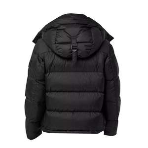 Chaqueta acolchada negra de alta calidad hecha a medida para hombre, chaqueta acolchada con capucha y manga desmontable, kourpur International - Product Image 2