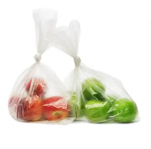 Custom Cornstarch 100% Biodegradable Clear Fruit Vegetable Plastic Produce Bags on Roll for Supermarket with Low Price