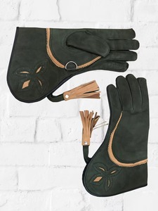 Nouveau design de gants de fauconnerie pour la manipulation des oiseaux Couleurs personnalisées Longs gants de faucon à double couche en cuir de haute qualité - Product Image 5