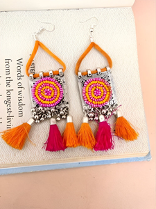 Fashion Jewelry Seeds Bead Embroidery Fancy Earing Embroidery Embroidery <b>Earrings</b> and Indian <b>Handmade</b> <b>Earrings</b> for Women - Product Image 2