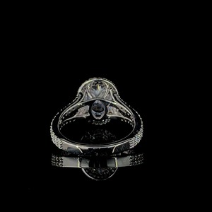 แหวนหมั้นเพชรมออิสซาไนต์ทรงรี2.5ct คุณภาพดีสีขาวทองแยกก้านสำหรับปาร์ตี้วันวาเลนไทน์รูปไข่แฟนซี - Product Image 4