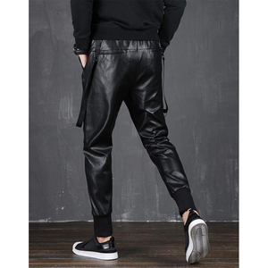 Pantalones Joggers de Piel Sintética para Hombre, Diseño Moderno, Estilo Urbano, Pantalones Deportivos Casuales de Moda para Venta en Línea - Product Image 4