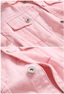 Abrigo vaquero informal de color sólido para hombre, chaqueta vaquera de manga larga para otoño y primavera - Product Image 3