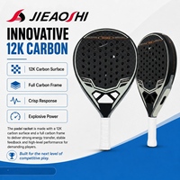Raqueta de Pádel de Fibra de Carbono 12K en Oferta, Fabricación OEM Profesional Premium, Estructura 3D en Forma de Diamante/Lágrima, Diseño de Color y Logotipo Personalizados