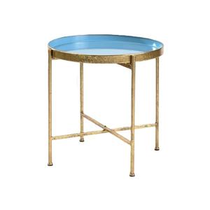 Mesa central redonda con Base de Metal de estilo moderno, mesa de centro de hierro recubierta de polvo dorado, India para oficina en casa, proveedor indio, India - Product Image 5