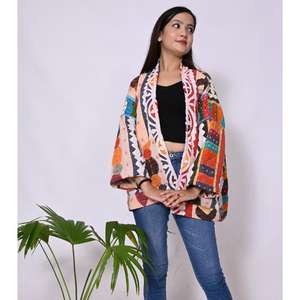 Vintage Patchwork Miroir Travail Brodé À La Main Veste Boho Style Ethnique Femmes Manteau, À La Main Festival Survêtement - Product Image 2