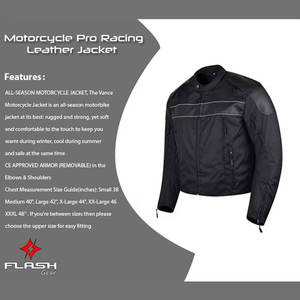 Blouson de moto CE Niveau 2 en cuir de vachette naturel perforé, avec logo au dos, pour femme, collection hiver, modèle Flash Gear - Product Image 5