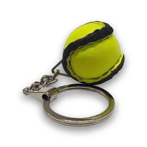 Porte-clés balles de hurling GAA jaunes de taille personnalisée Sliotars en silicone personnalisés avec logo Cadeaux pour les amateurs de hurling - Product Image 1