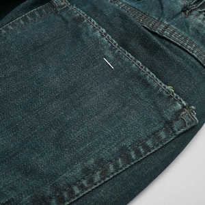 Pantalones Vaqueros de Mezclilla Azul Deslavado de Alta Calidad, Elásticos, con Diseño de Bolsillos Laterales, para Hombre, al por Mayor - Product Image 4