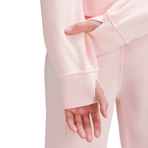 Sweats à capuche 100% coton respirant anti-rides de haute qualité pour femmes Logo personnalisé et couleur surdimensionné col entonnoir demi-fermeture éclair - Product Image 3